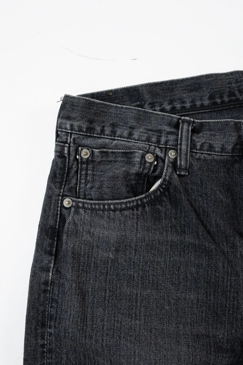 01-1050W-D61S - 105 - Standard Fit Selvedge Denim - Black Stone