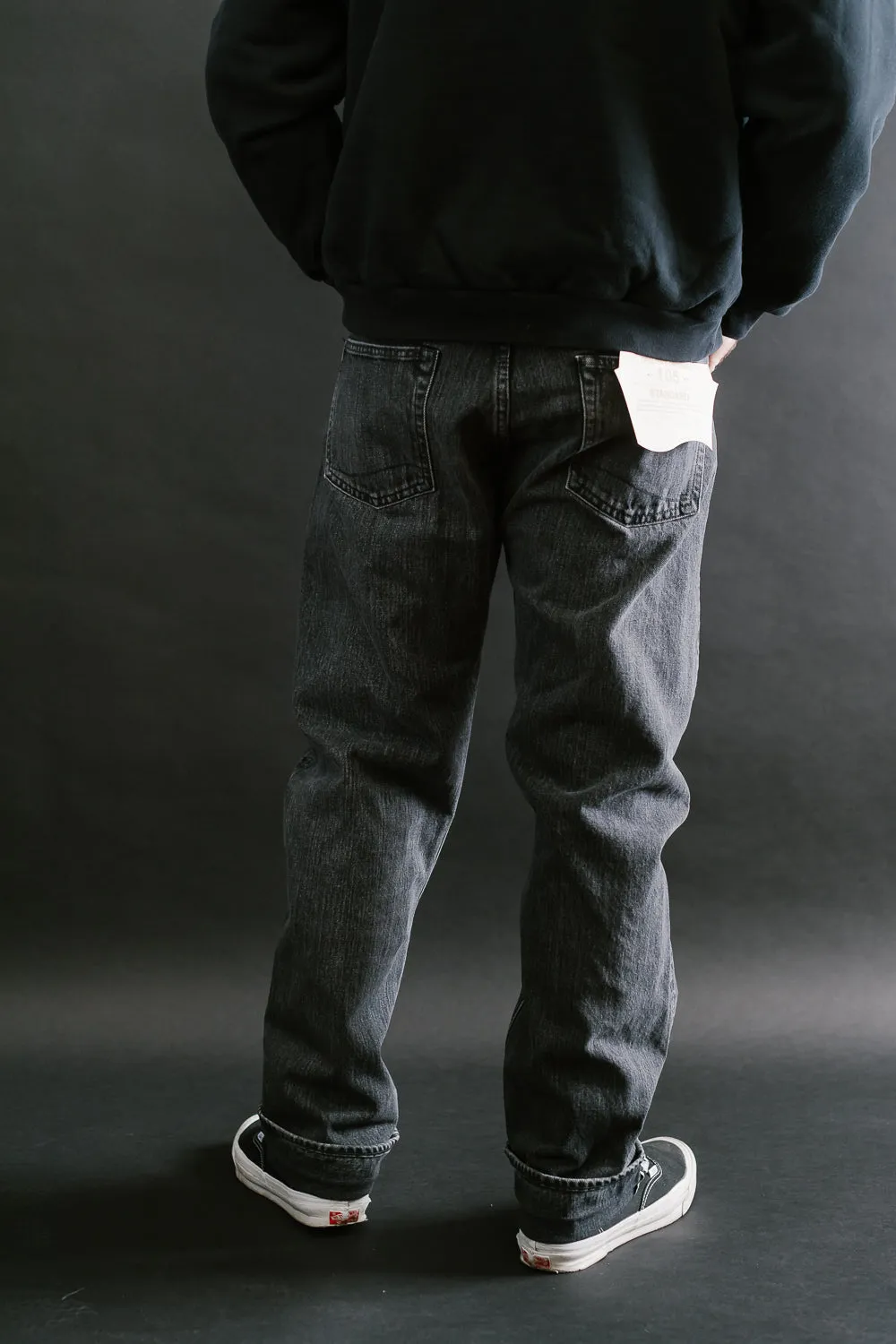 01-1050W-D61S - 105 - Standard Fit Selvedge Denim - Black Stone