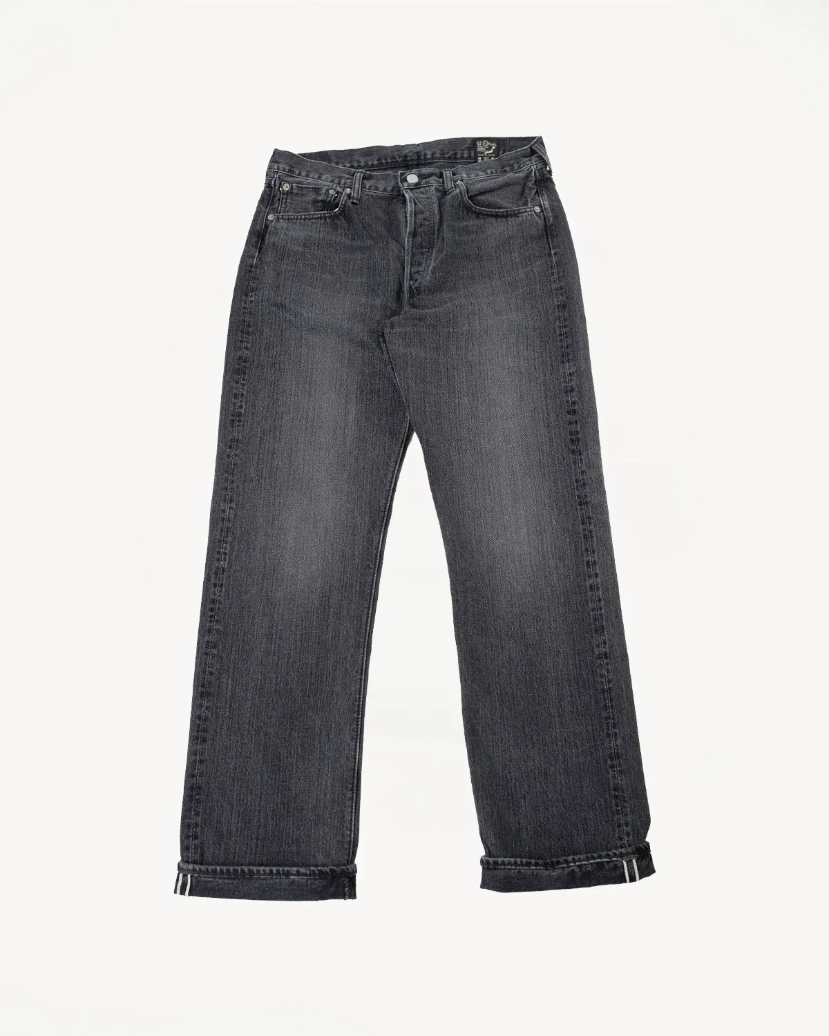 01-1050W-D61S - 105 - Standard Fit Selvedge Denim - Black Stone