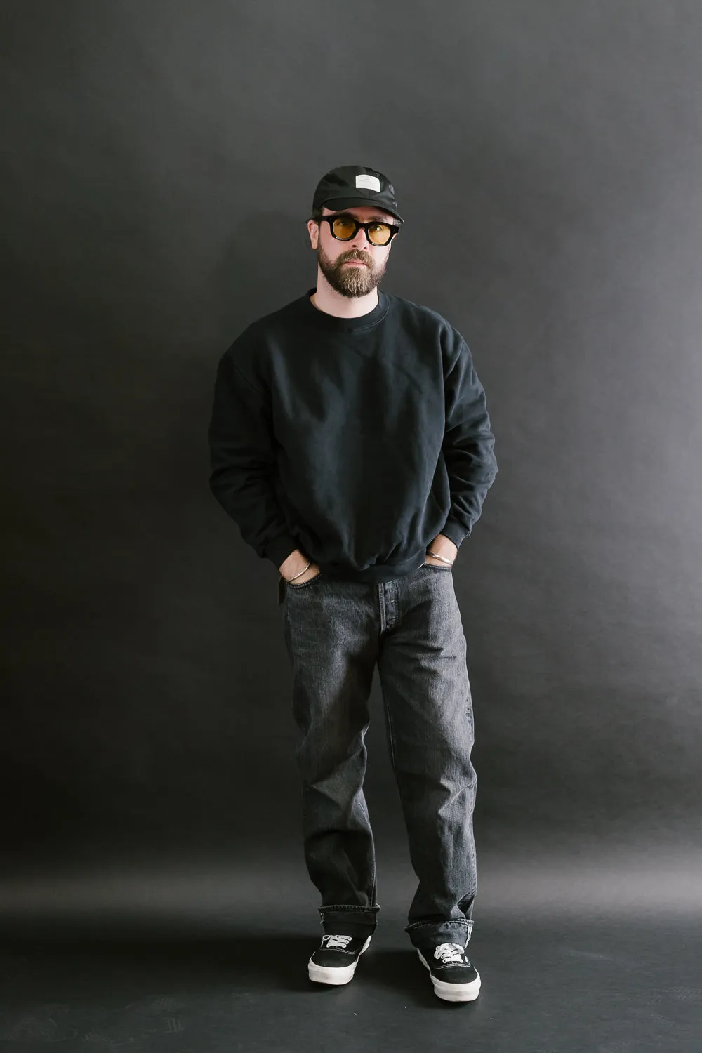 01-1050W-D61S - 105 - Standard Fit Selvedge Denim - Black Stone