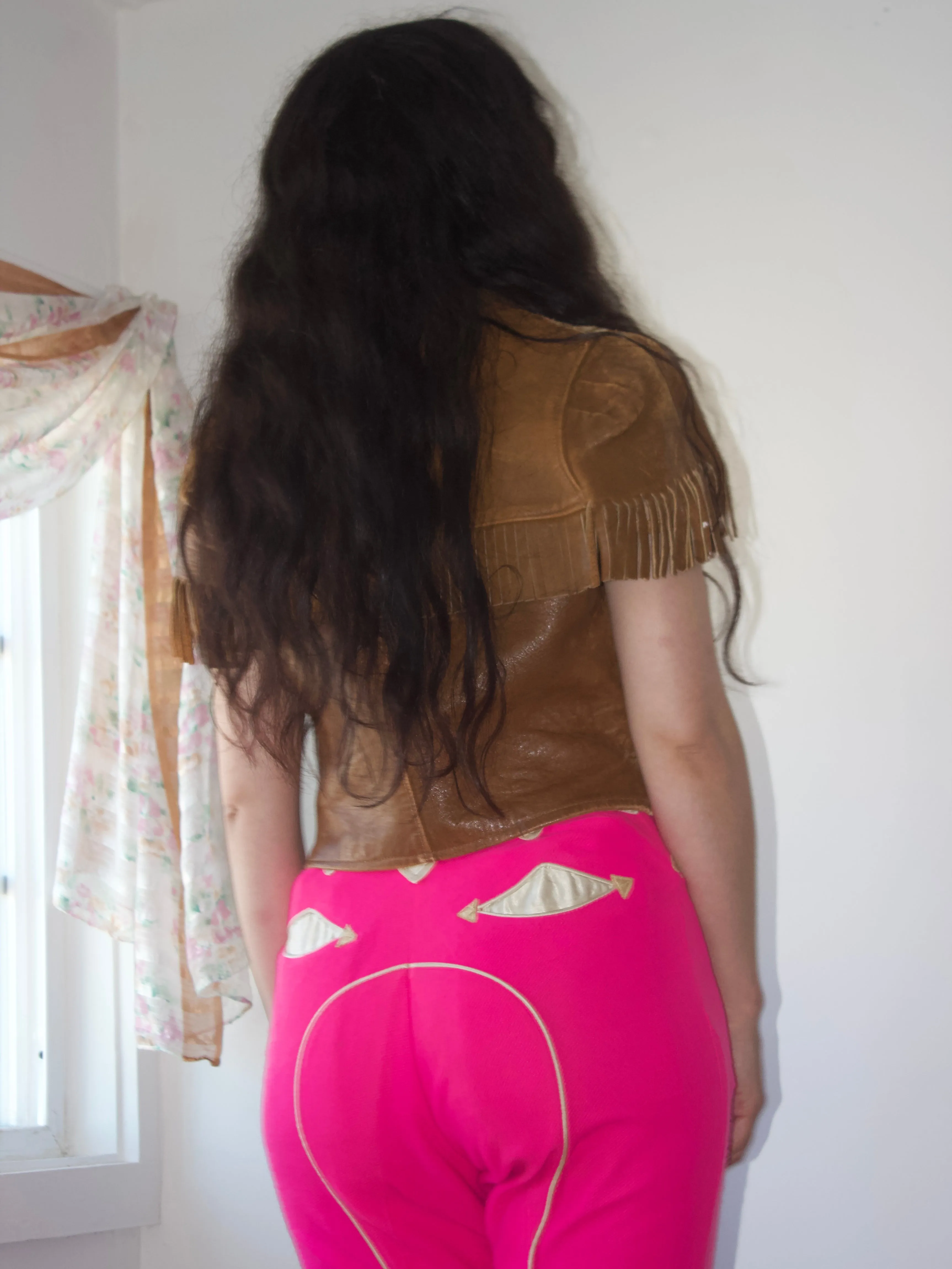 1950s Shocking Pink Panhandle Western Pants