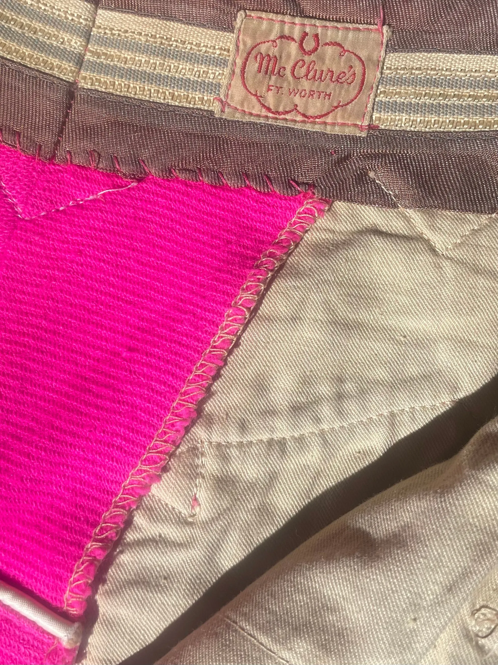 1950s Shocking Pink Panhandle Western Pants