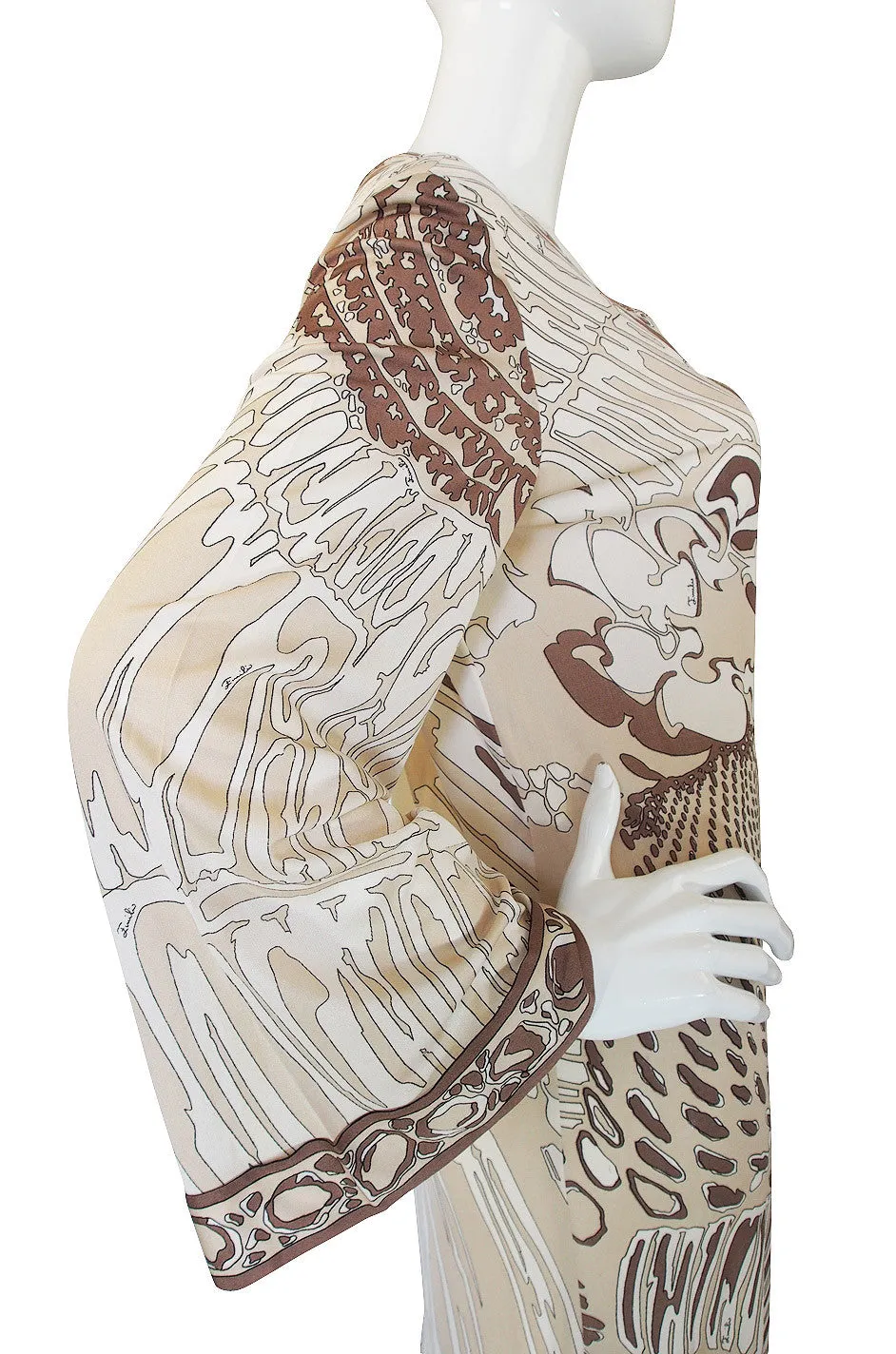 1960s Amazing Silk Jersey Pucci Caftan Dress