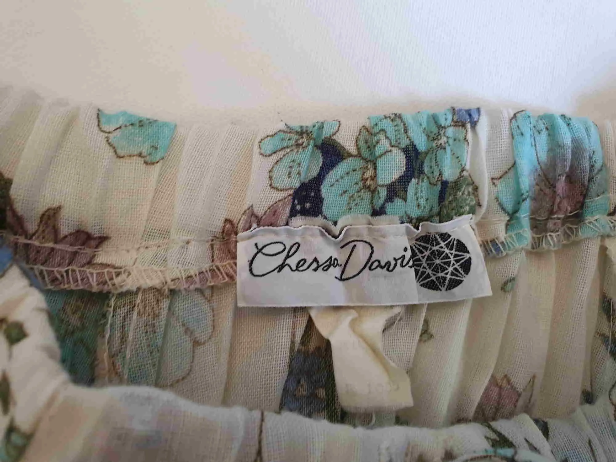 1970s Pleated Floral Maxi Skirt, Gypsy or Peasant Skirt by Chessa Davis