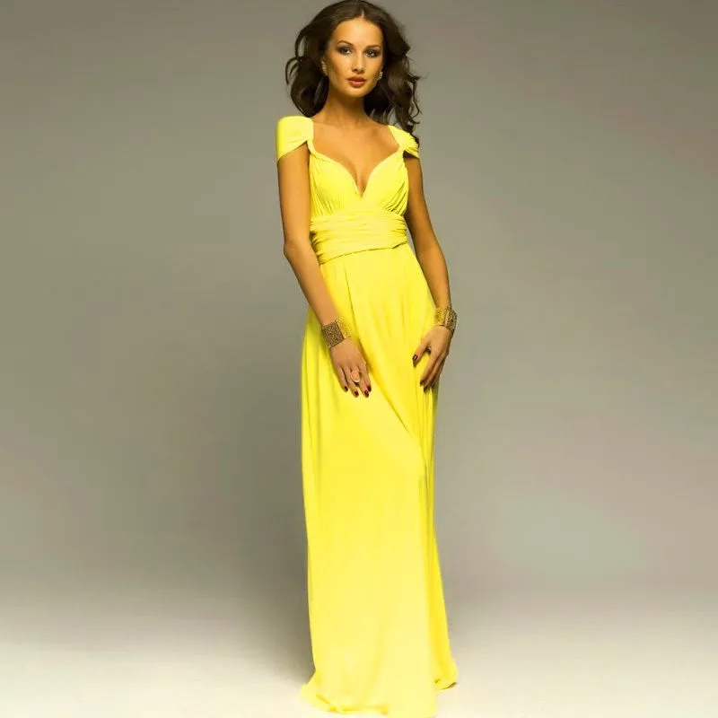 20 color summer sexy women Boho maxi dress red bandage long dress sexy Multiway Bridesmaids Convertible Dress robe longue femme