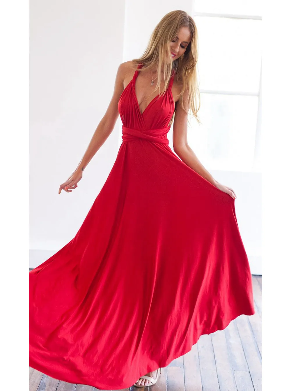 20 color summer sexy women Boho maxi dress red bandage long dress sexy Multiway Bridesmaids Convertible Dress robe longue femme