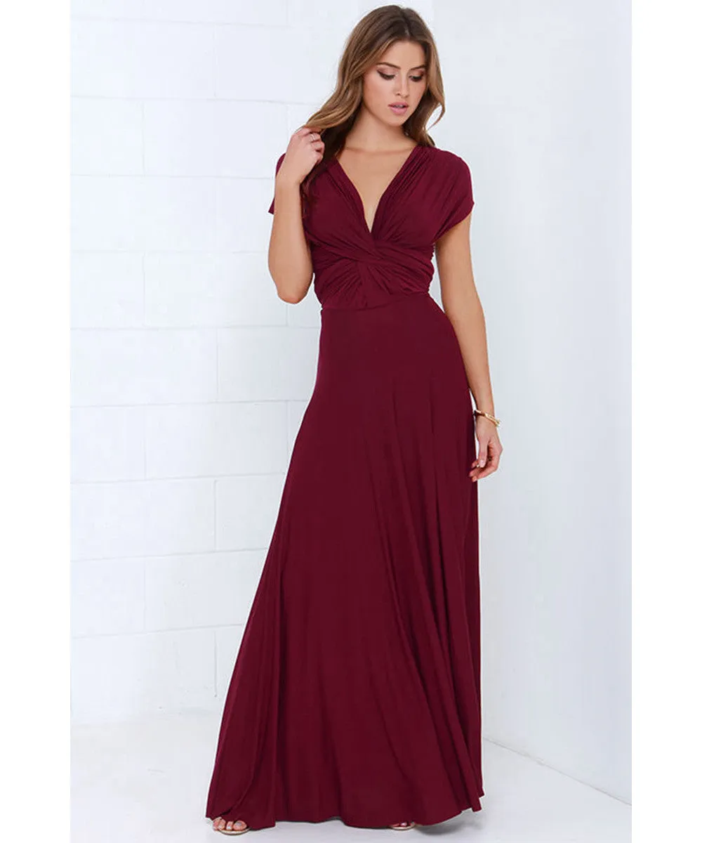 20 color summer sexy women Boho maxi dress red bandage long dress sexy Multiway Bridesmaids Convertible Dress robe longue femme