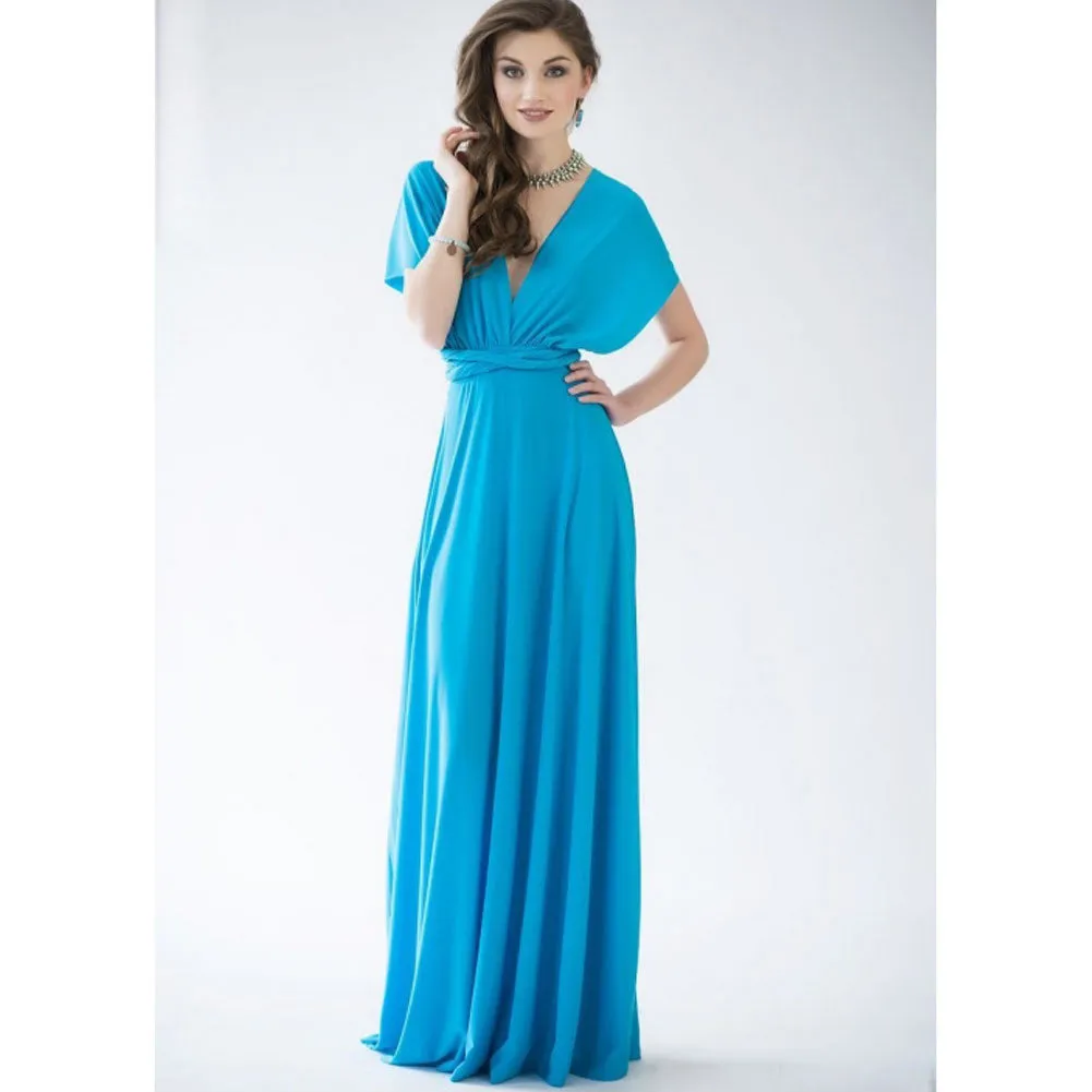 20 color summer sexy women Boho maxi dress red bandage long dress sexy Multiway Bridesmaids Convertible Dress robe longue femme