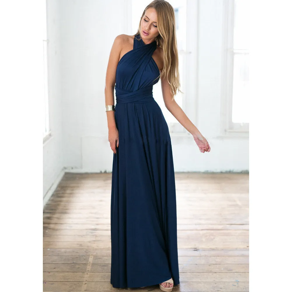 20 color summer sexy women Boho maxi dress red bandage long dress sexy Multiway Bridesmaids Convertible Dress robe longue femme