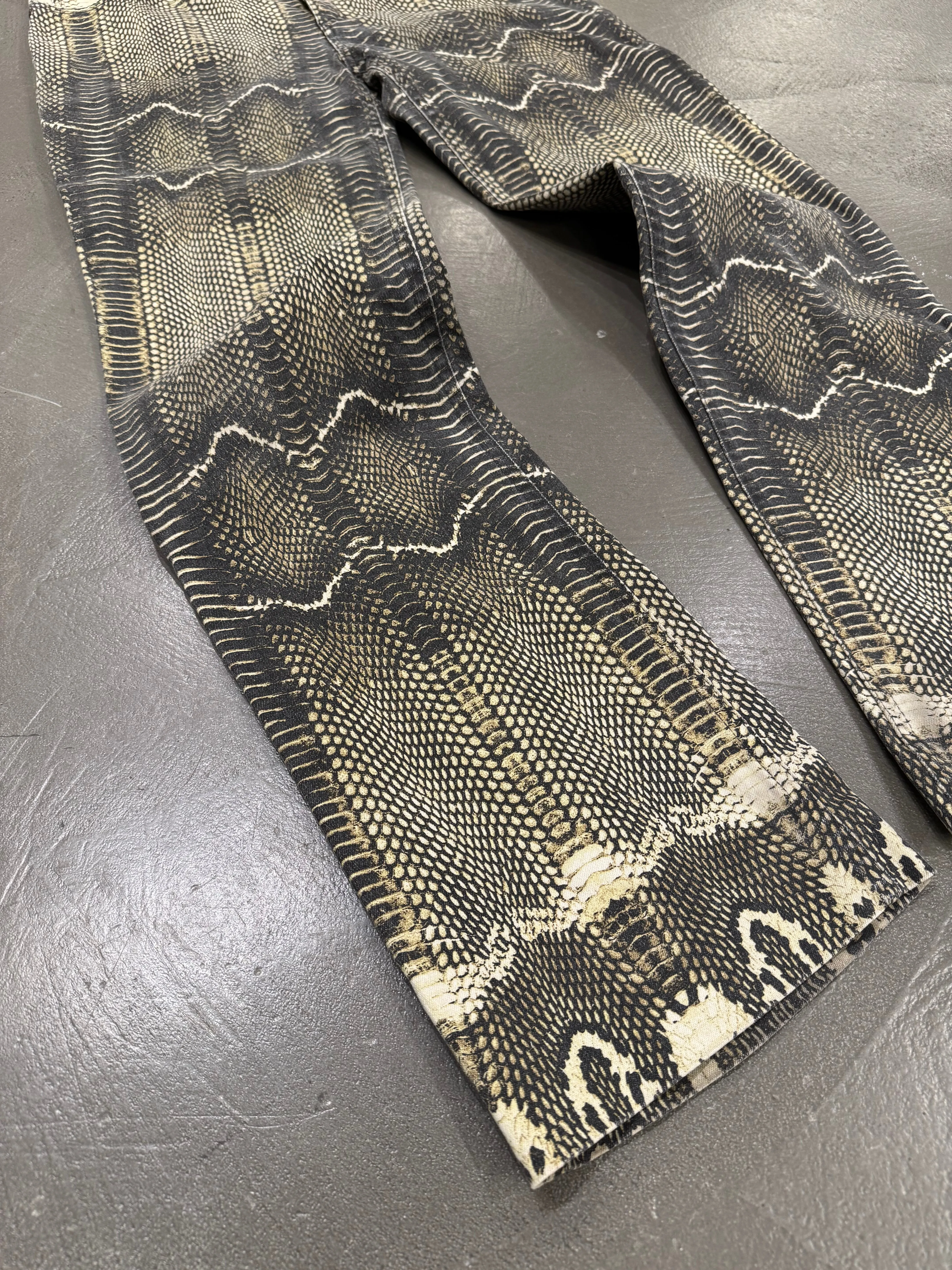 2000s Roberto Cavalli snake illusion pants