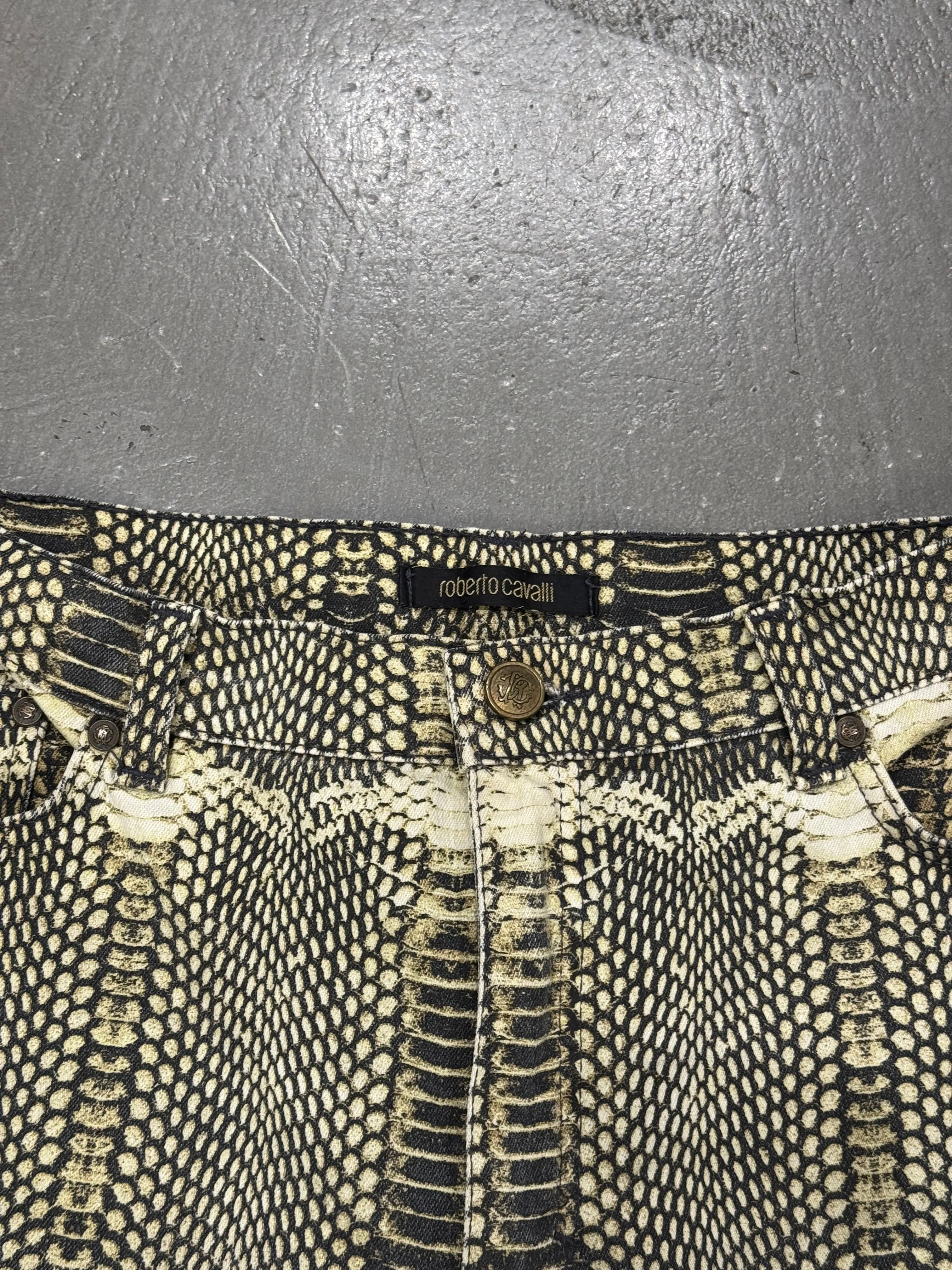2000s Roberto Cavalli snake illusion pants