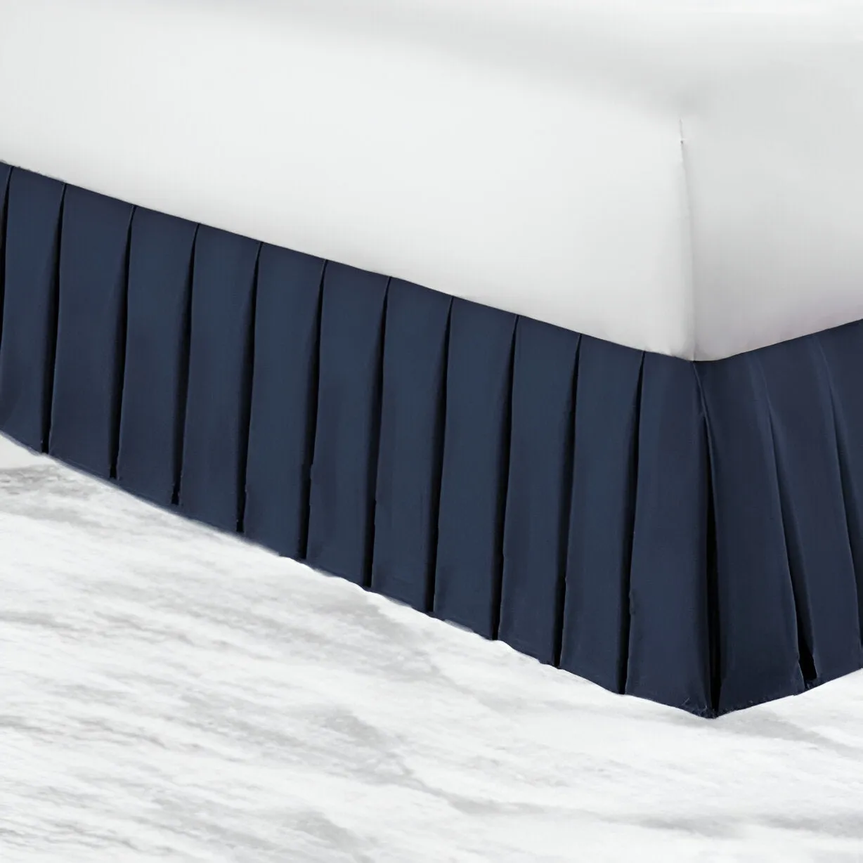 400TC Sateen Solid Cotton Pleated Bed Skirt