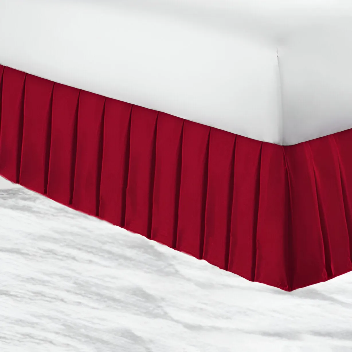 400TC Sateen Solid Cotton Pleated Bed Skirt