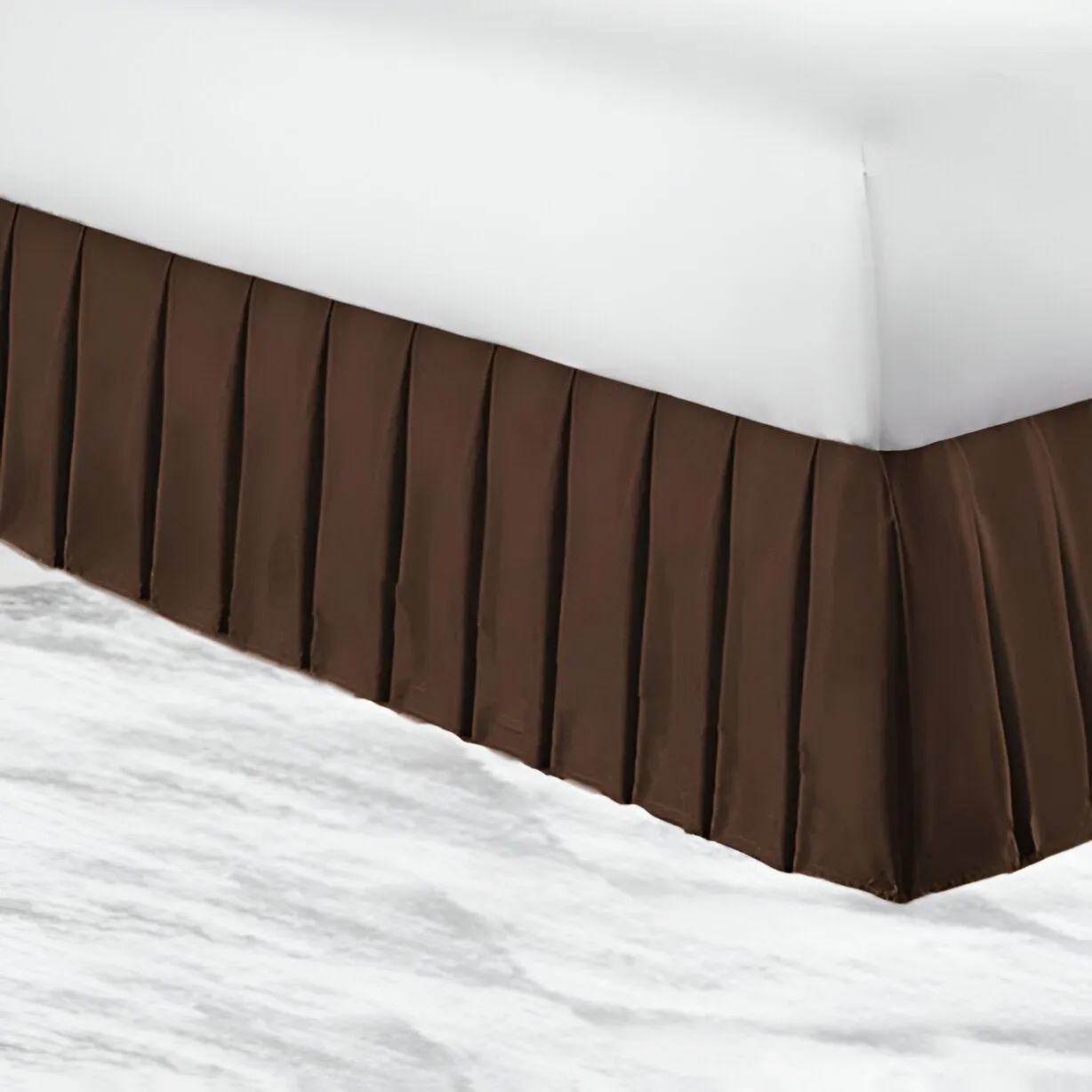 400TC Sateen Solid Cotton Pleated Bed Skirt