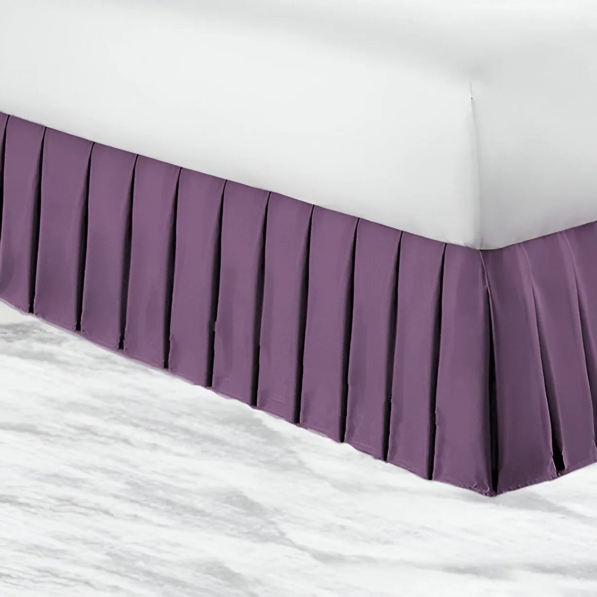400TC Sateen Solid Cotton Pleated Bed Skirt