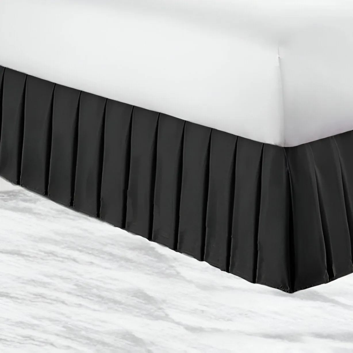 400TC Sateen Solid Cotton Pleated Bed Skirt