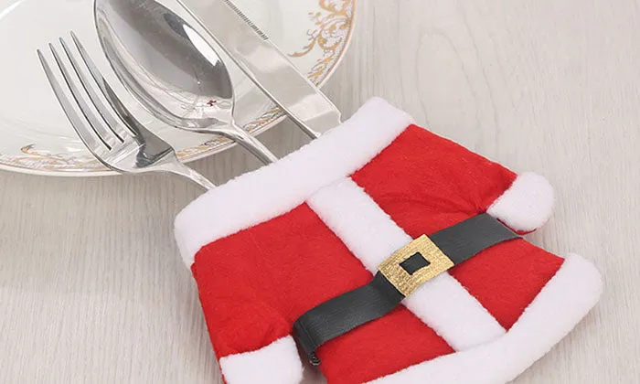 6-Pairs : Santa Claus Cutlery Holder Socks