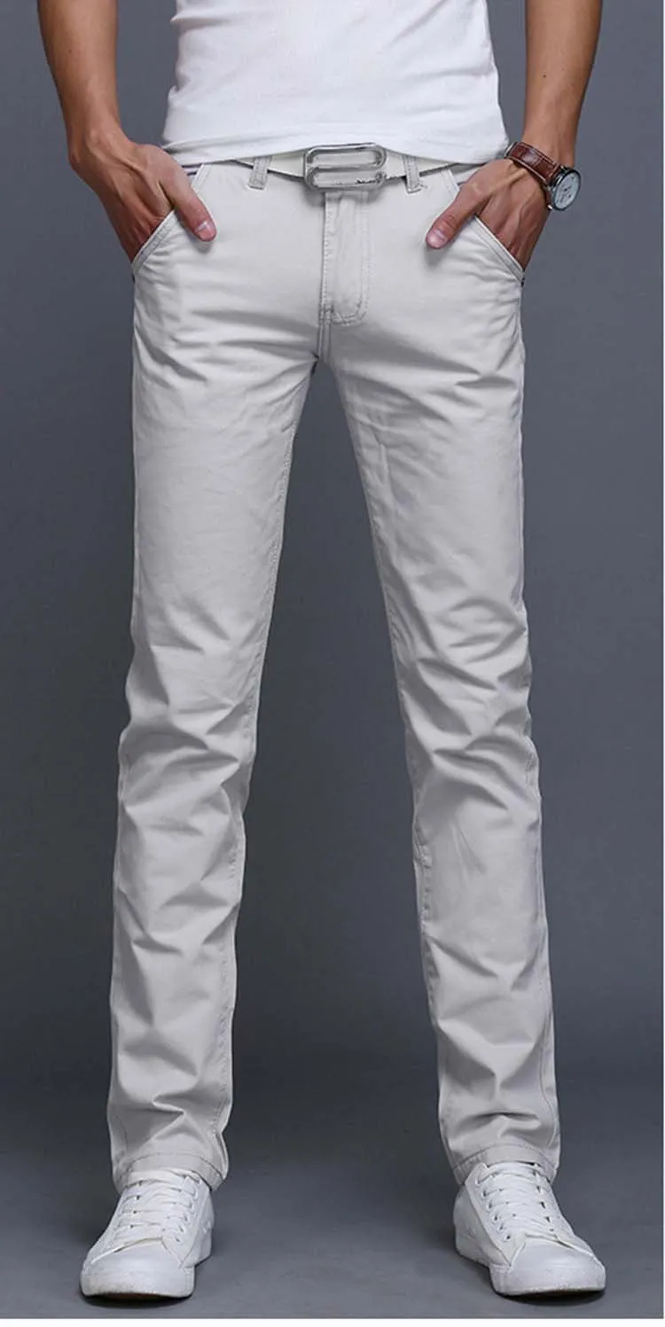 9 colors summer autumn fashion business or casual style pants men slim straight casual long pants fashion multicolor men pants