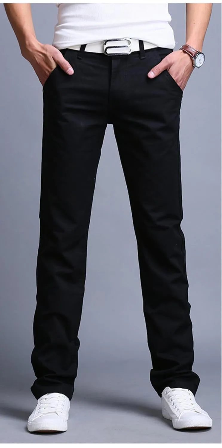 9 colors summer autumn fashion business or casual style pants men slim straight casual long pants fashion multicolor men pants