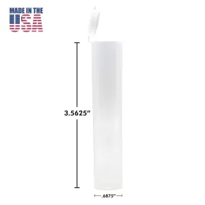 90mm Joint Tube | Cartridge Tube - Made in USA - Clear Translucent