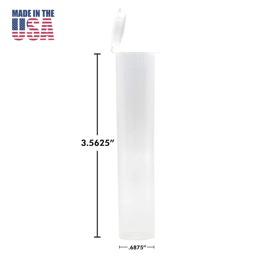 90mm Joint Tube | Cartridge Tube - Made in USA - Clear Translucent