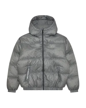 AAPENOW moonface logo zip-up down jacket