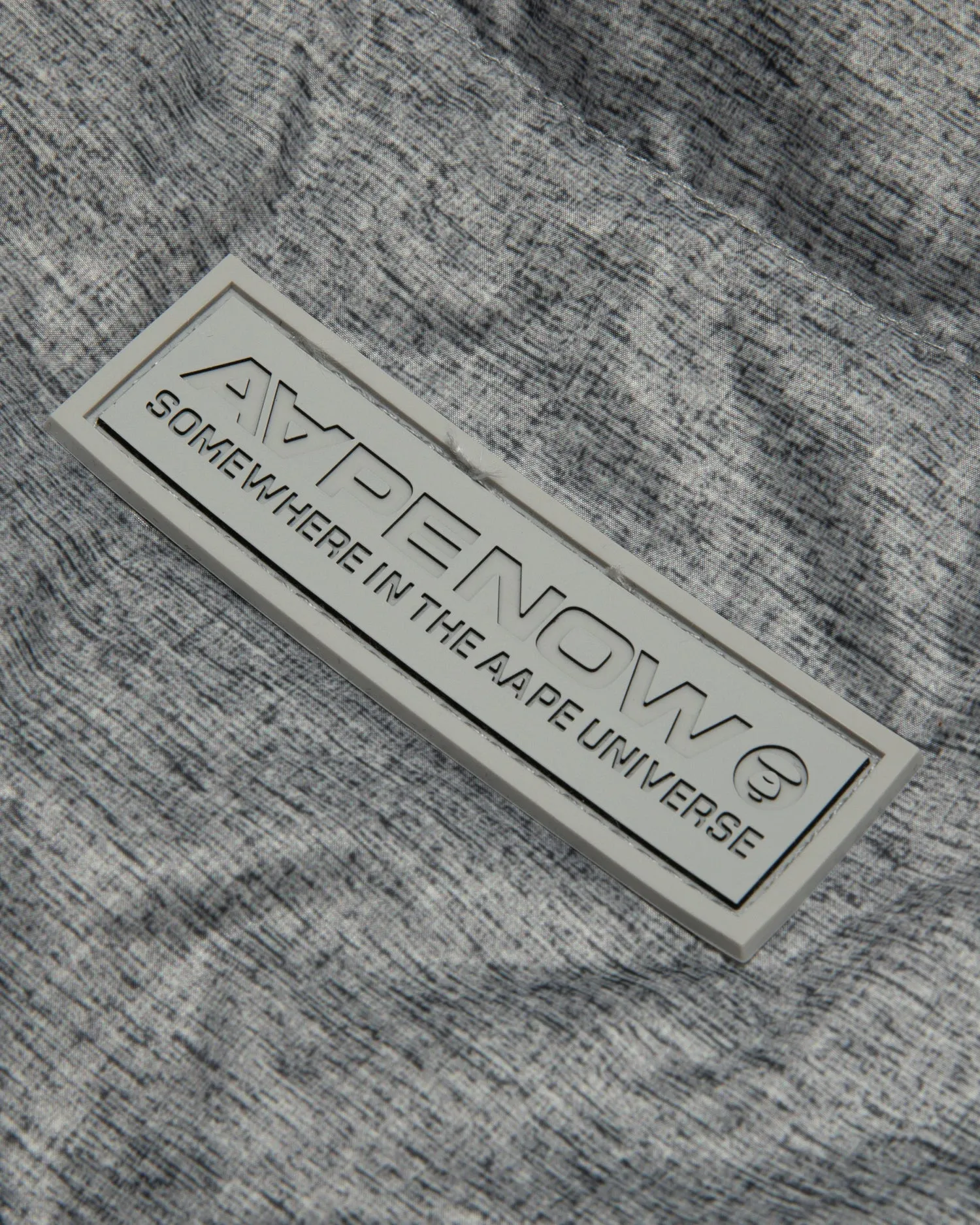 AAPENOW moonface logo zip-up down jacket