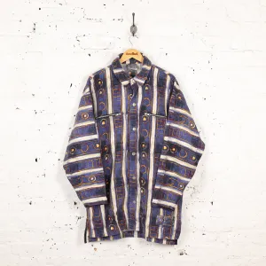 Adidas XL Tribe 90s Pattern Shirt Jacket - Blue - M