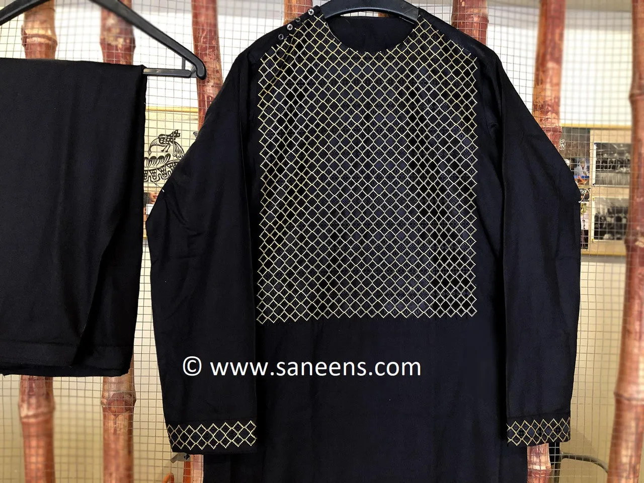 Afghan Gents Suit In Black Color