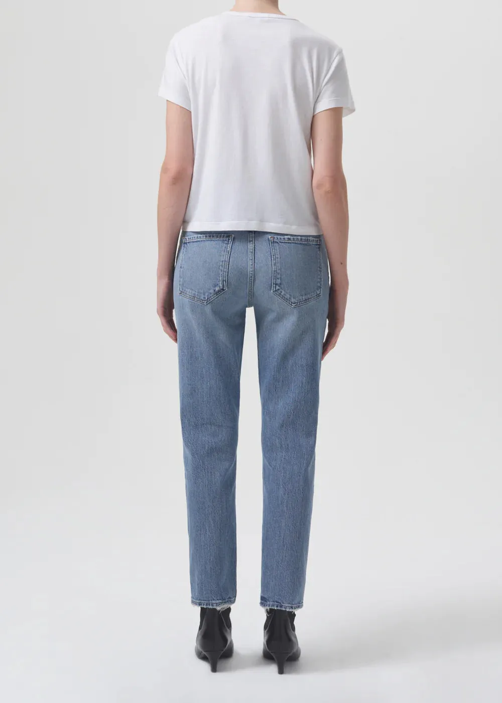 AGOLDE Riley Long High Rise Straight Stretch Jean