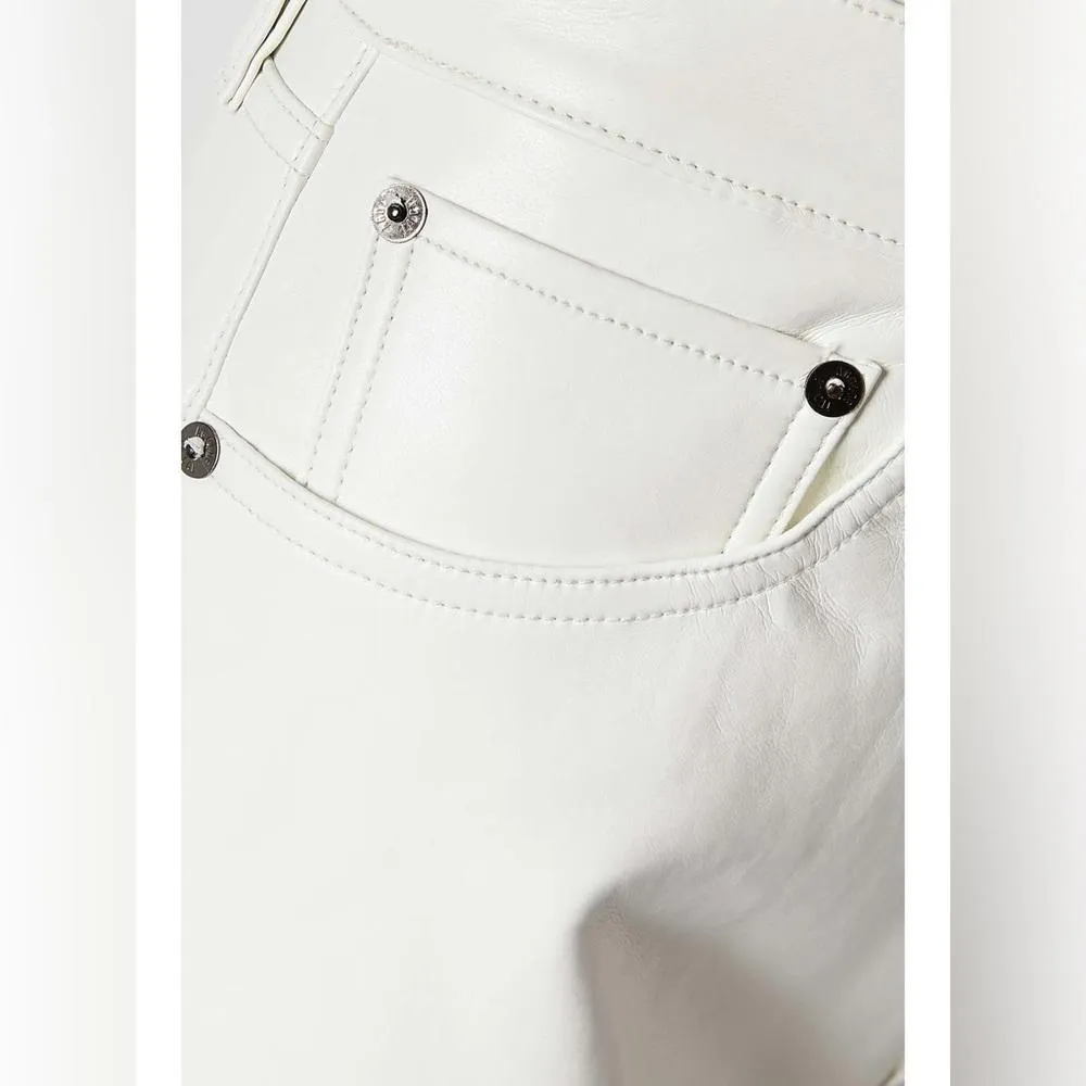 AGOLDIE Faux Leather Pants