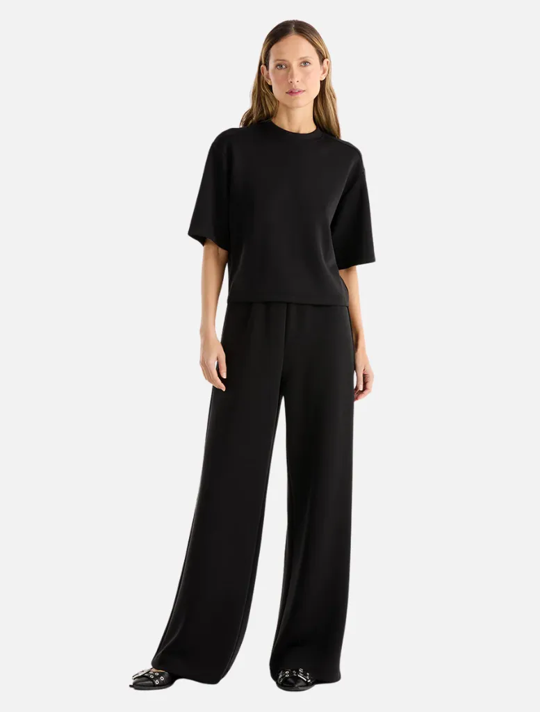 Alessa Relaxed Soft Jersy Pant - Black