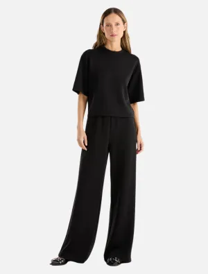 Alessa Relaxed Soft Jersy Pant - Black