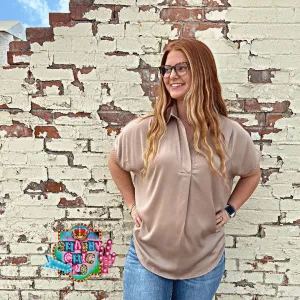 All About It Top - Tan