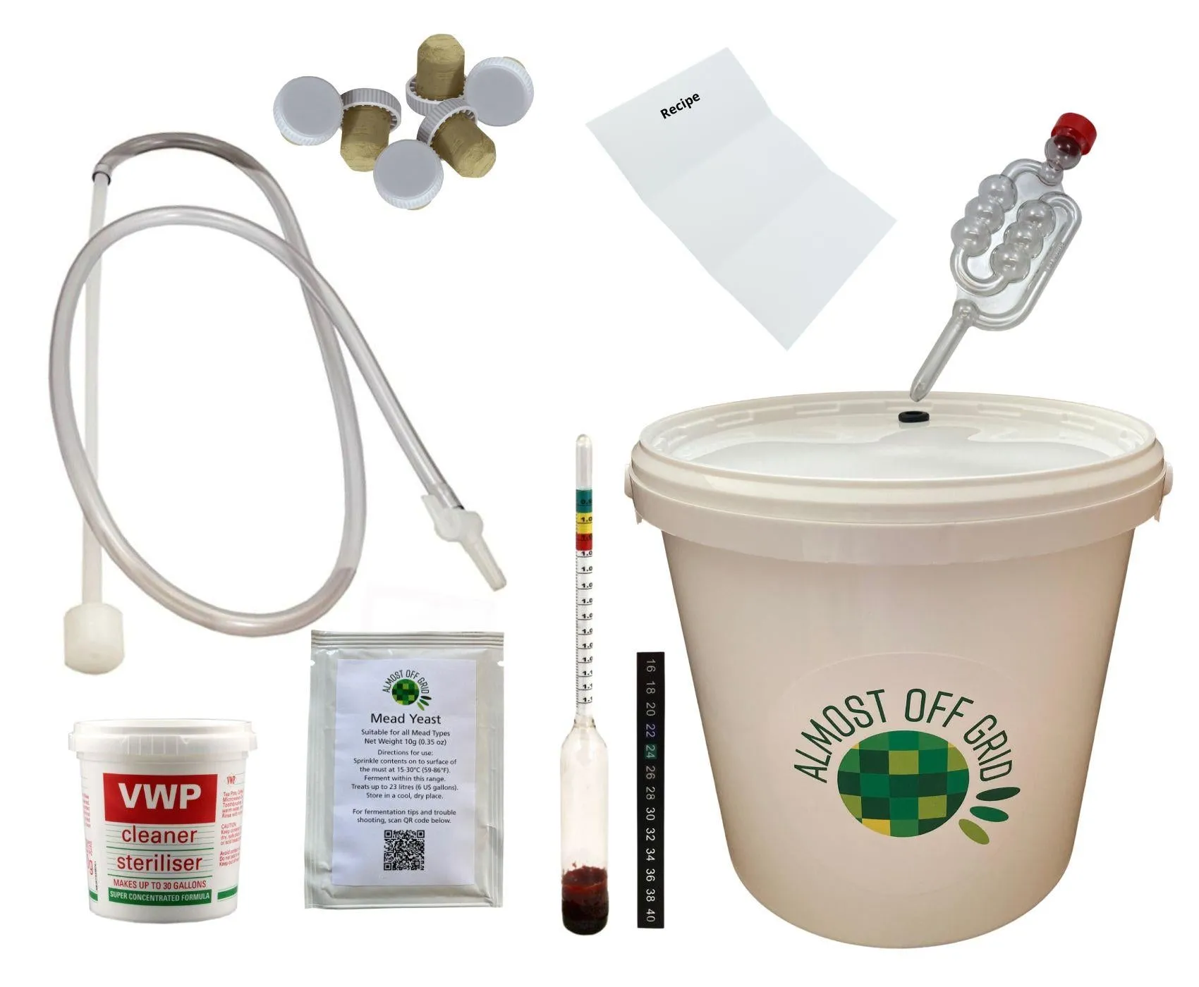 Almost Off Grid Mead Making Starter Kit - Deluxe Version