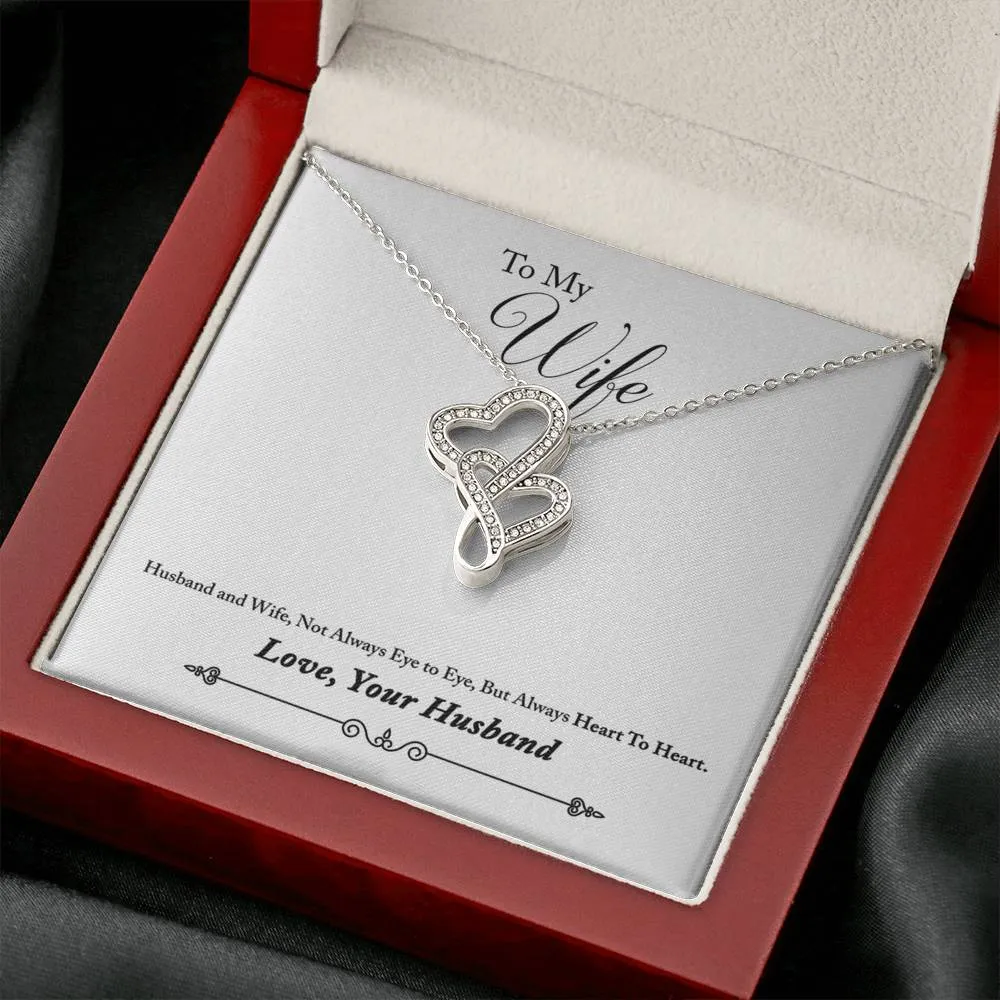 Always Heart To Heart-Double Hearts Necklace for Wife