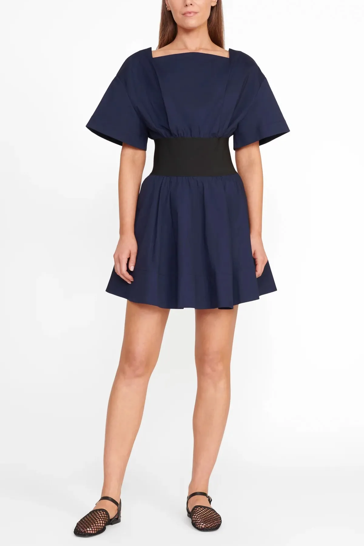 Amy Mini Dress in Navy Black