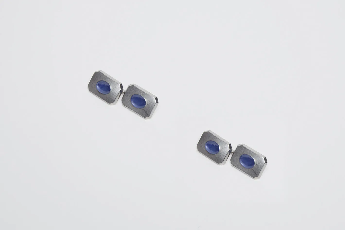 Art Deco Platinum & Star Sapphire Cufflinks