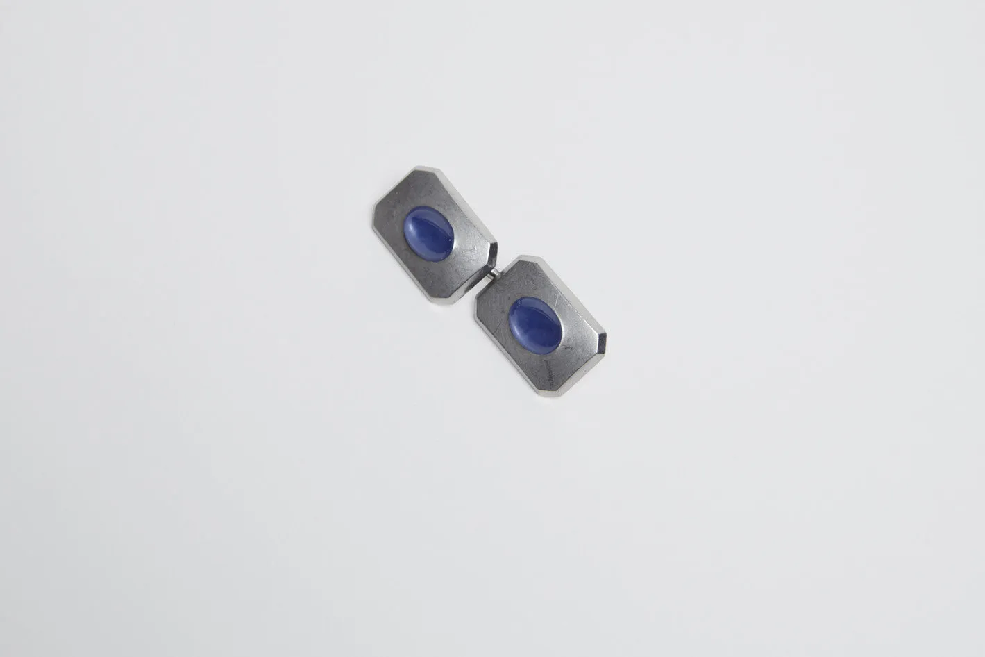 Art Deco Platinum & Star Sapphire Cufflinks