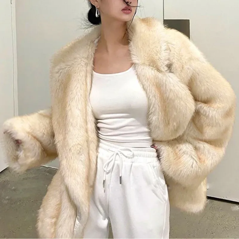 Astrid™ | Oversized Comfortable Warm Lapel Fur Coat