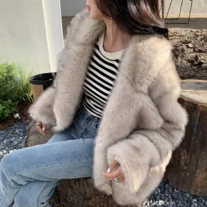 Astrid™ | Oversized Comfortable Warm Lapel Fur Coat