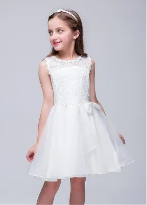 Attractive OrganzaFlower Girl Dresses With Bowknot