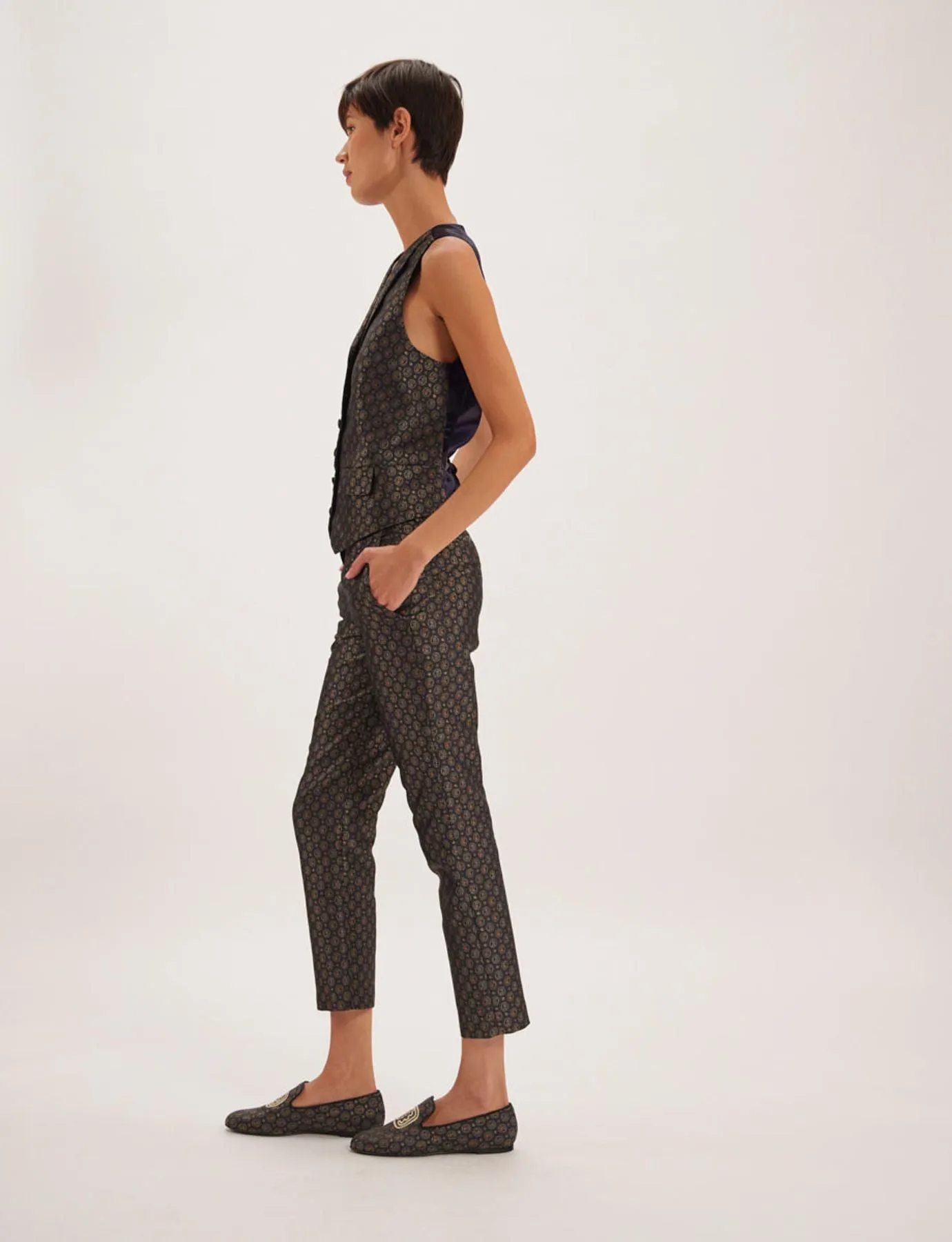 Audrey pants patterned fabric