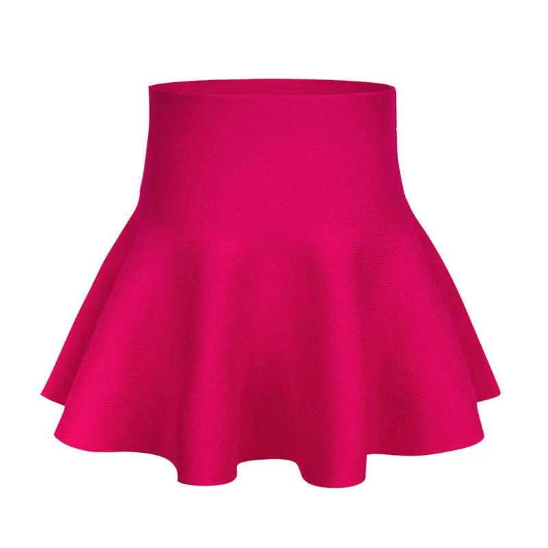 Autumn Winter Girl Skirts Baby High Waisted Skirt Girls Knit Skirts Children Clothing Solid Cotton Princess Party Pleated Skirt