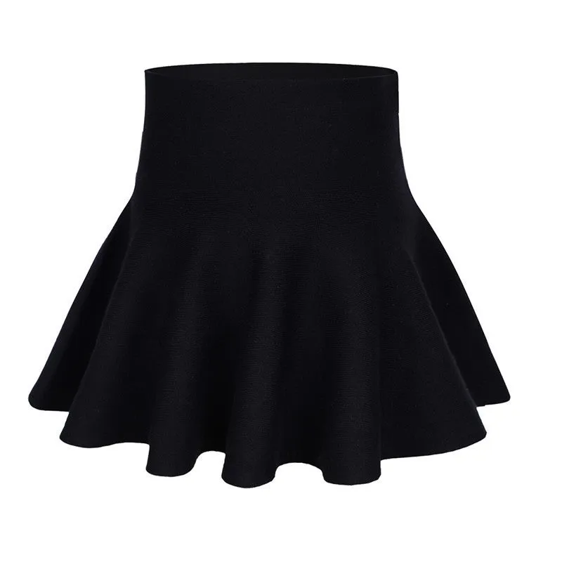 Autumn Winter Girl Skirts Baby High Waisted Skirt Girls Knit Skirts Children Clothing Solid Cotton Princess Party Pleated Skirt