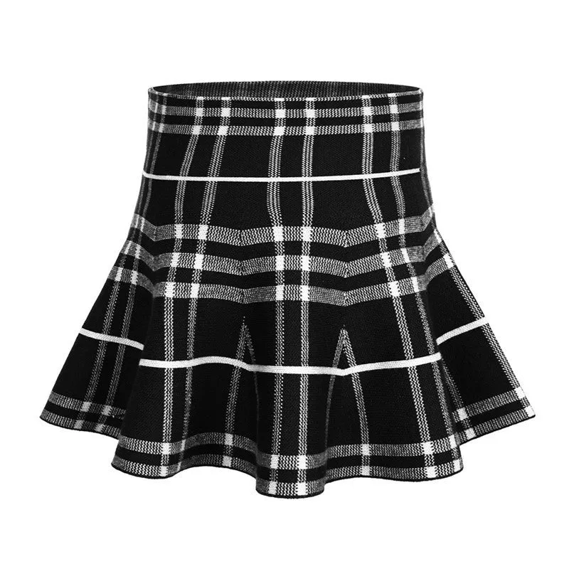 Autumn Winter Girl Skirts Baby High Waisted Skirt Girls Knit Skirts Children Clothing Solid Cotton Princess Party Pleated Skirt