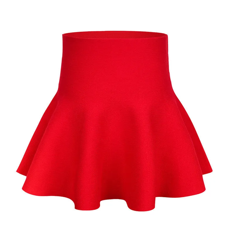 Autumn Winter Girl Skirts Baby High Waisted Skirt Girls Knit Skirts Children Clothing Solid Cotton Princess Party Pleated Skirt