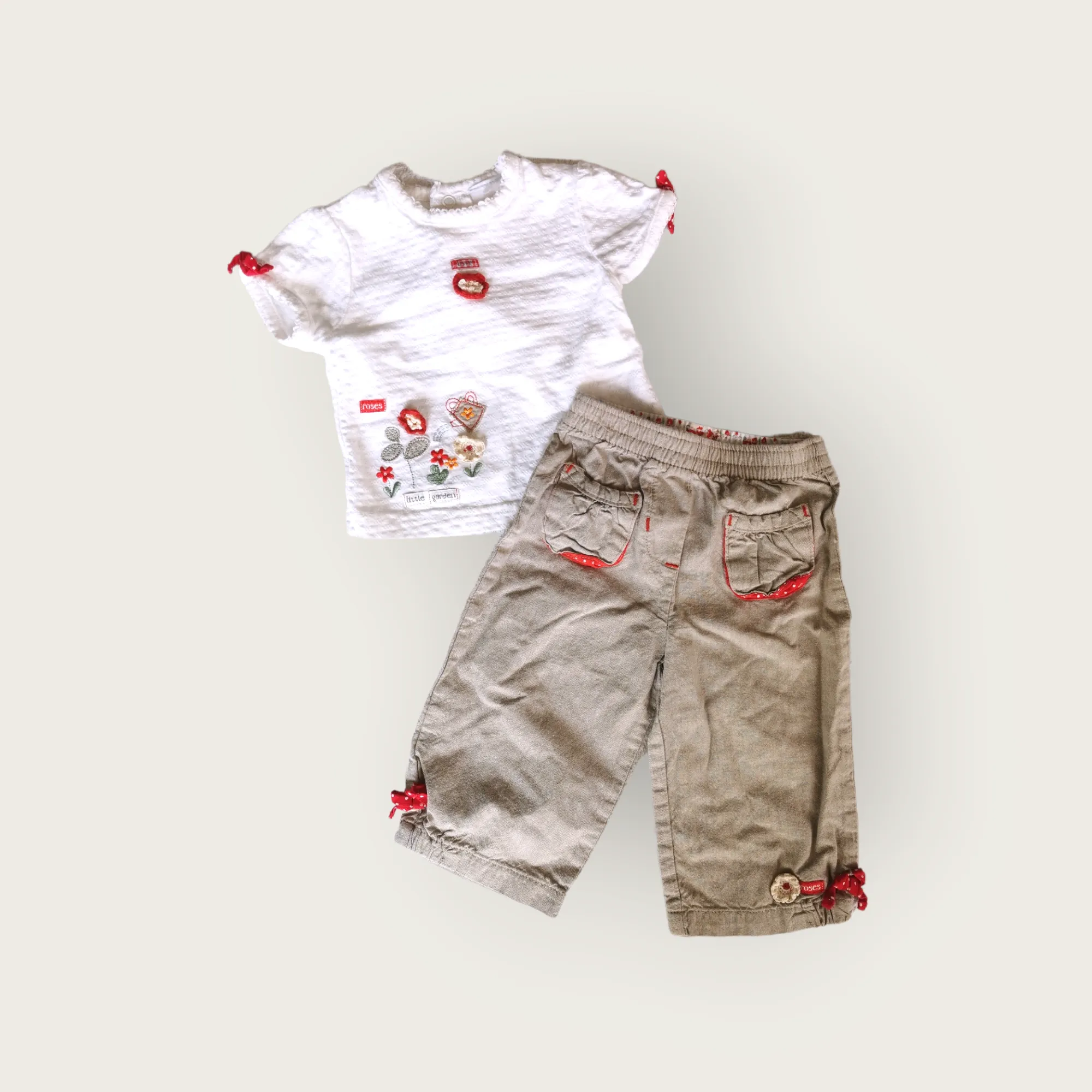BABY GIRL SIZE 6 MONTHS - Matching 2 Piece Outfit EUC B36