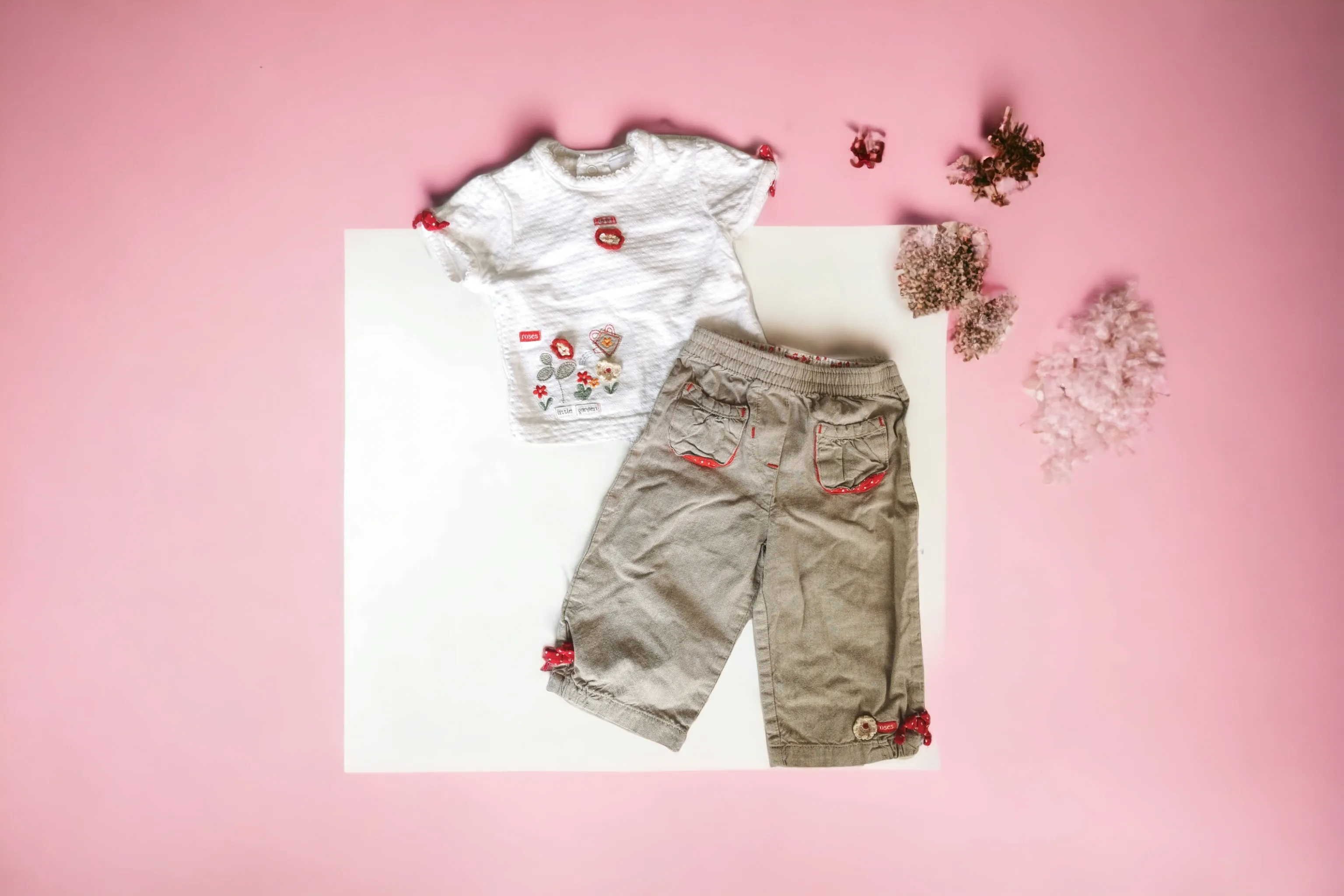 BABY GIRL SIZE 6 MONTHS - Matching 2 Piece Outfit EUC B36