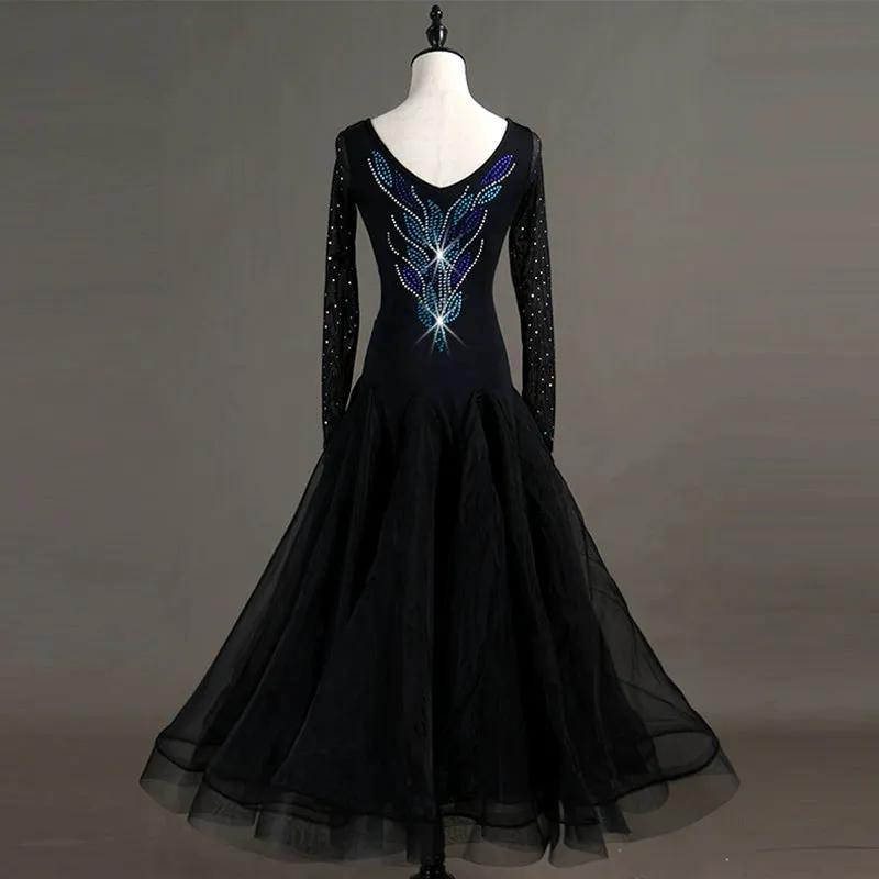 Ballroom Dance Dresses Modern Dance Diamond Setting Competition Dresses National Standard Dance Dresses Social Dance Group Performance Dresses